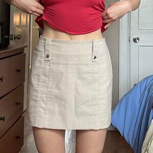 Louis Vuitton Women's Cream and Tan Skirt
